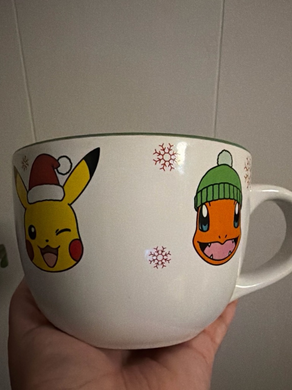 Pokemon White Ceramic Mug with Yellow Pikachu & Orange Charmander Accents